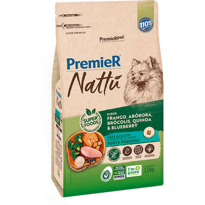 PREMIER NATTU CAES ADULTO RACAS  FRG/ABOB /BROQ1KG